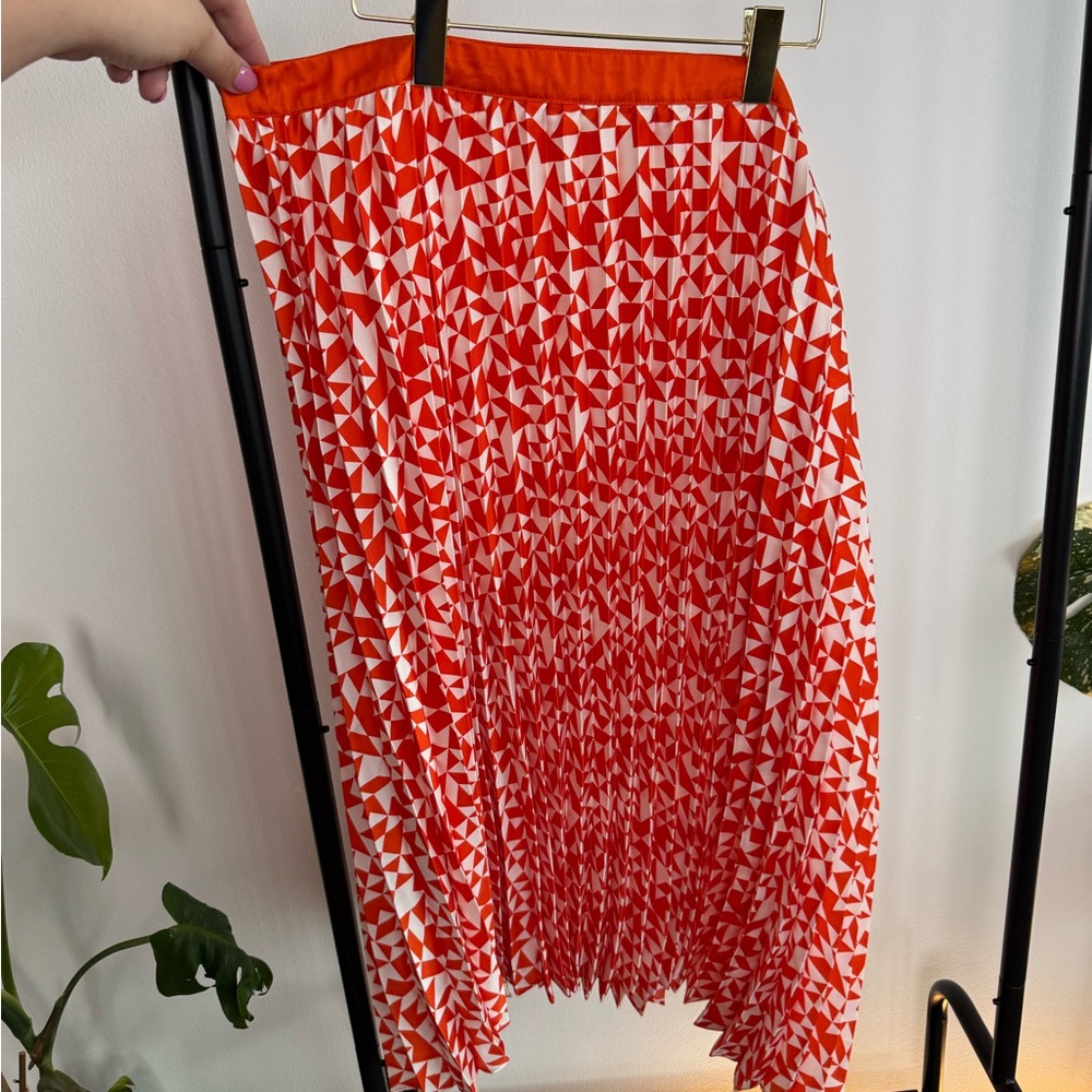 Geometric Red Skirt